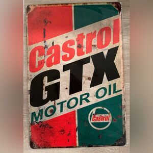 NEW in Package Vintage Look Metal Motor Oil Garage Man Cave Sign Great Gift
